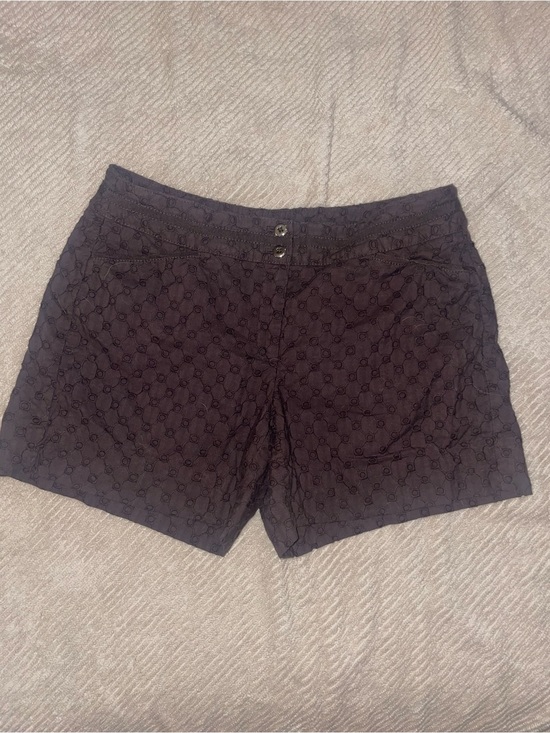 White House Black Market Pants - White House Black Market Women's Brown Eyelet Dress Shorts
